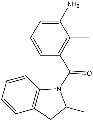 2-methyl-3-[(2-methyl-2,3-dihydro-1H-indol-1-yl)carbonyl]aniline 结构式