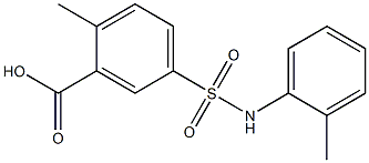 2-methyl-5-[(2-methylphenyl)sulfamoyl]benzoic acid 结构式