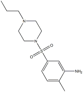 2-methyl-5-[(4-propylpiperazine-1-)sulfonyl]aniline 结构式