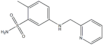 2-methyl-5-[(pyridin-2-ylmethyl)amino]benzene-1-sulfonamide 结构式