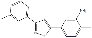 2-methyl-5-[3-(3-methylphenyl)-1,2,4-oxadiazol-5-yl]aniline 结构式