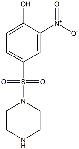 2-nitro-4-(piperazine-1-sulfonyl)phenol 结构式