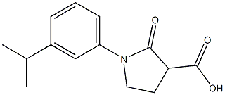 2-oxo-1-[3-(propan-2-yl)phenyl]pyrrolidine-3-carboxylic acid 结构式