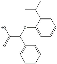 2-phenyl-2-[2-(propan-2-yl)phenoxy]acetic acid 结构式