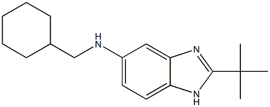 2-tert-butyl-N-(cyclohexylmethyl)-1H-1,3-benzodiazol-5-amine 结构式