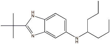2-tert-butyl-N-(heptan-4-yl)-1H-1,3-benzodiazol-5-amine 结构式