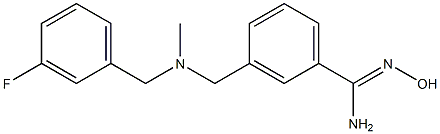 3-({[(3-fluorophenyl)methyl](methyl)amino}methyl)-N'-hydroxybenzene-1-carboximidamide 结构式