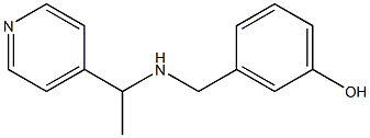 3-({[1-(pyridin-4-yl)ethyl]amino}methyl)phenol 结构式