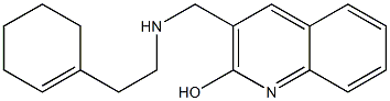 3-({[2-(cyclohex-1-en-1-yl)ethyl]amino}methyl)quinolin-2-ol 结构式