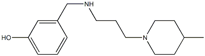 3-({[3-(4-methylpiperidin-1-yl)propyl]amino}methyl)phenol 结构式