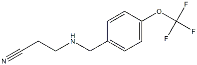 3-({[4-(trifluoromethoxy)phenyl]methyl}amino)propanenitrile 结构式