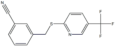 3-({[5-(trifluoromethyl)pyridin-2-yl]sulfanyl}methyl)benzonitrile 结构式