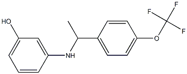 3-({1-[4-(trifluoromethoxy)phenyl]ethyl}amino)phenol 结构式