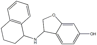 3-(1,2,3,4-tetrahydronaphthalen-1-ylamino)-2,3-dihydro-1-benzofuran-6-ol 结构式