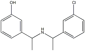 3-(1-{[1-(3-chlorophenyl)ethyl]amino}ethyl)phenol 结构式