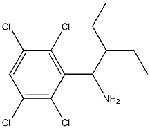 3-(1-amino-2-ethylbutyl)-1,2,4,5-tetrachlorobenzene 结构式