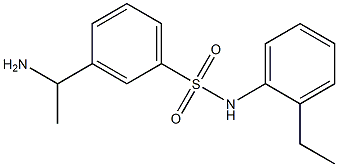 3-(1-aminoethyl)-N-(2-ethylphenyl)benzene-1-sulfonamide 结构式