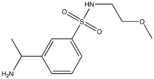 3-(1-aminoethyl)-N-(2-methoxyethyl)benzene-1-sulfonamide 结构式