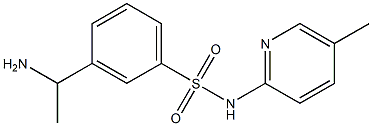 3-(1-aminoethyl)-N-(5-methylpyridin-2-yl)benzene-1-sulfonamide 结构式