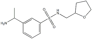 3-(1-aminoethyl)-N-(oxolan-2-ylmethyl)benzene-1-sulfonamide 结构式