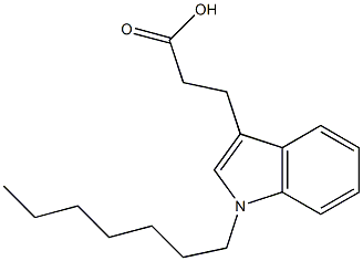 3-(1-heptyl-1H-indol-3-yl)propanoic acid 结构式