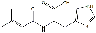 3-(1H-imidazol-4-yl)-2-(3-methylbut-2-enamido)propanoic acid 结构式