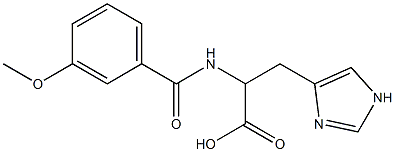 3-(1H-imidazol-4-yl)-2-[(3-methoxybenzoyl)amino]propanoic acid 结构式