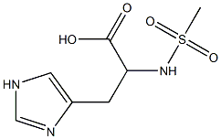 3-(1H-imidazol-4-yl)-2-[(methylsulfonyl)amino]propanoic acid 结构式