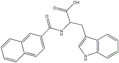 3-(1H-indol-3-yl)-2-(2-naphthoylamino)propanoic acid 结构式