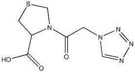 3-(1H-tetrazol-1-ylacetyl)-1,3-thiazolidine-4-carboxylic acid 结构式
