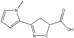 3-(1-methyl-1H-pyrrol-2-yl)-4,5-dihydro-1,2-oxazole-5-carboxylic acid 结构式