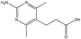 3-(2-amino-4,6-dimethylpyrimidin-5-yl)propanoic acid 结构式