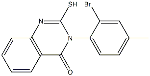 3-(2-bromo-4-methylphenyl)-2-sulfanyl-3,4-dihydroquinazolin-4-one 结构式