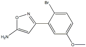 3-(2-bromo-5-methoxyphenyl)-1,2-oxazol-5-amine 结构式