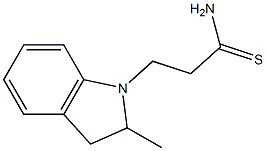 3-(2-methyl-2,3-dihydro-1H-indol-1-yl)propanethioamide 结构式