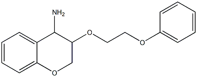 3-(2-phenoxyethoxy)-3,4-dihydro-2H-1-benzopyran-4-amine 结构式