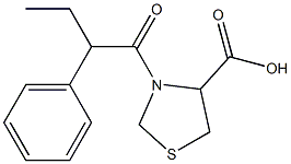 3-(2-phenylbutanoyl)-1,3-thiazolidine-4-carboxylic acid 结构式
