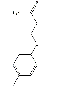 3-(2-tert-butyl-4-ethylphenoxy)propanethioamide 结构式