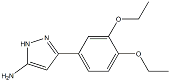 3-(3,4-diethoxyphenyl)-1H-pyrazol-5-amine 结构式