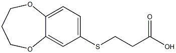 3-(3,4-dihydro-2H-1,5-benzodioxepin-7-ylthio)propanoic acid 结构式