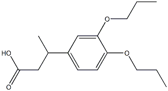 3-(3,4-dipropoxyphenyl)butanoic acid 结构式