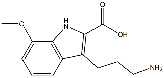 3-(3-aminopropyl)-7-methoxy-1H-indole-2-carboxylic acid 结构式