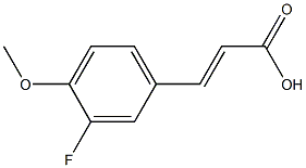 3-(3-fluoro-4-methoxyphenyl)prop-2-enoic acid 结构式