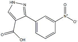 3-(3-nitrophenyl)-1H-pyrazole-4-carboxylic acid 结构式