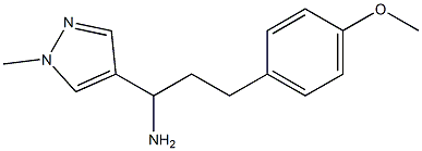 3-(4-methoxyphenyl)-1-(1-methyl-1H-pyrazol-4-yl)propan-1-amine 结构式