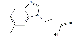 3-(5,6-dimethyl-1H-benzimidazol-1-yl)propanimidamide 结构式