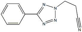 3-(5-phenyl-2H-1,2,3,4-tetrazol-2-yl)propanenitrile 结构式
