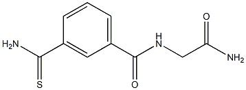 3-(aminocarbonothioyl)-N-(2-amino-2-oxoethyl)benzamide 结构式