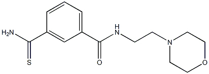 3-(aminocarbonothioyl)-N-(2-morpholin-4-ylethyl)benzamide 结构式