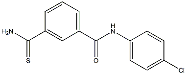 3-(aminocarbonothioyl)-N-(4-chlorophenyl)benzamide 结构式